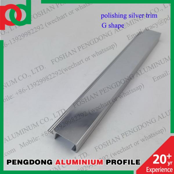 Aluminium Profiles Polishing Decorative Edging Tile Trim Popular Silver And Gold Color