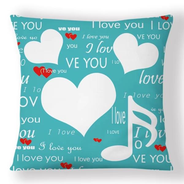 Housses de coussin vierges pour sublimation, imprimables, en forme de cœur, pour la Saint-Valentin