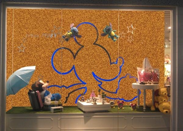 Waterproof 3d 54 Width Glitter Effect Wallpaper 50m One Roll For Shop Windows
