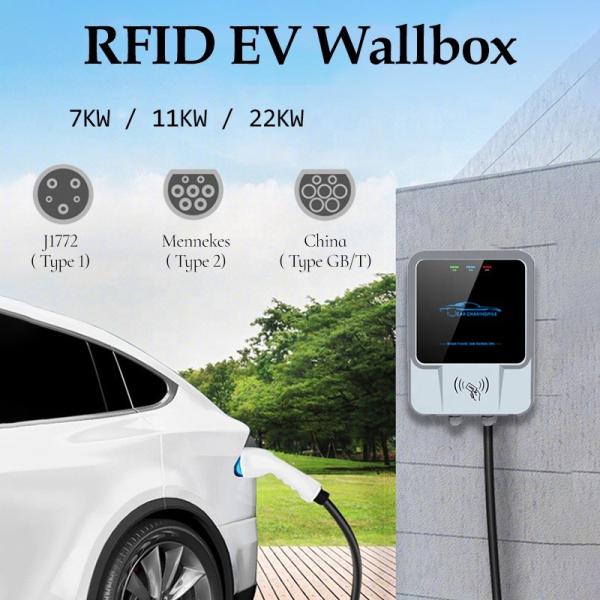 Single Phase 7KW EV Charger Wallbox 32A AC EVSE for Mercedes