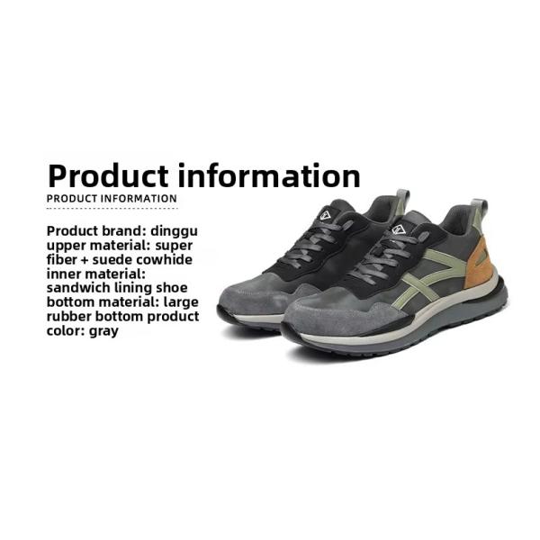 Chaussures de sécurité en daim et microfibre avec semelle en caoutchouc, embout en acier standard et semelle intermédiaire en Kevlar