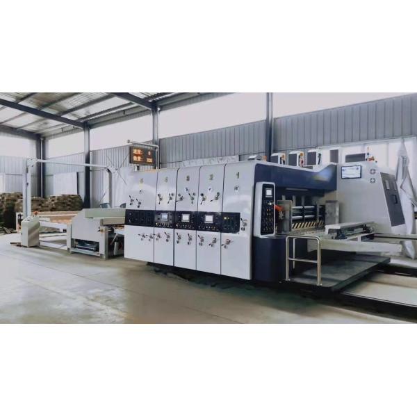 Коробка пиццы делая утюгом рифленую печатную машину 380V Flexo коробки
