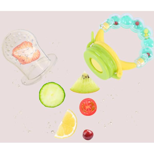 Nitrosamine Free PP Silicone Pacifier Holder resh Baby Fruit Food Feeder