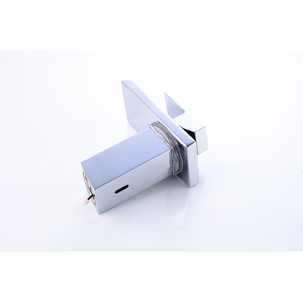 Waterfall Basin Mixer Faucet with Ceramic Valve Core Single Hole and Temperature Sensitive LED Light