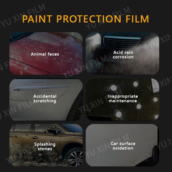 TPU PPF Gloss Black Car Paint Protection Film 7.5mil Thick Self Healing Lubrizol Material