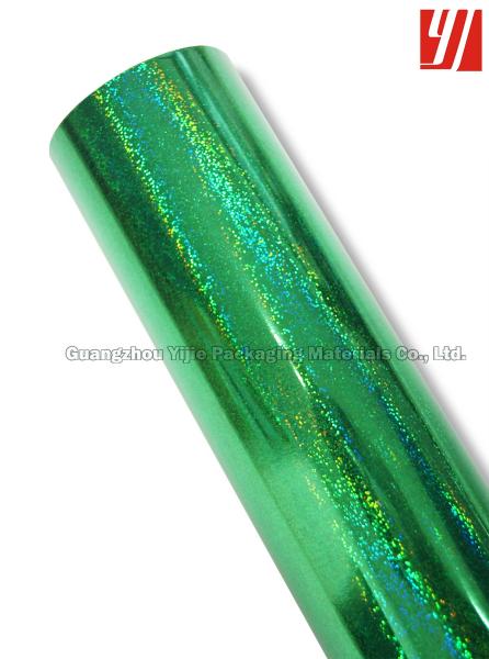 Folha de carimbo quente do holograma verde da tinta CTT para o cartão de Natal