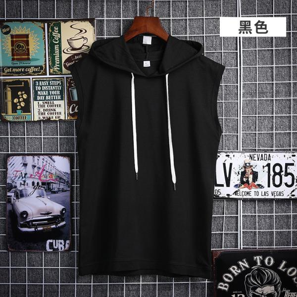 Fashion Sleeveless Casual Hoodies Outdoor Gym Tank Tops For Man