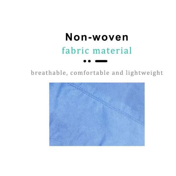 Non Woven Fabric Breathable 120cm Disposable Medical Isolation Gown