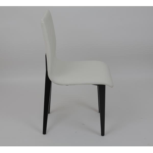 White Leather Fabric Furniture Dining Room Office Chairs Luxury Modern