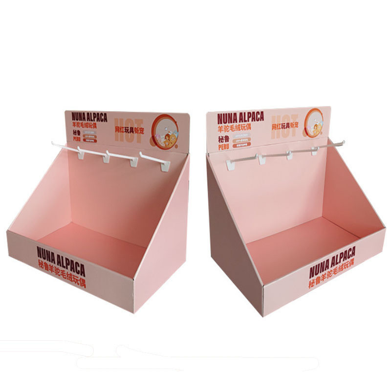 Customized Eco Friendly Printing Paper Corrugated Rack Tray Stand for Retail Shops