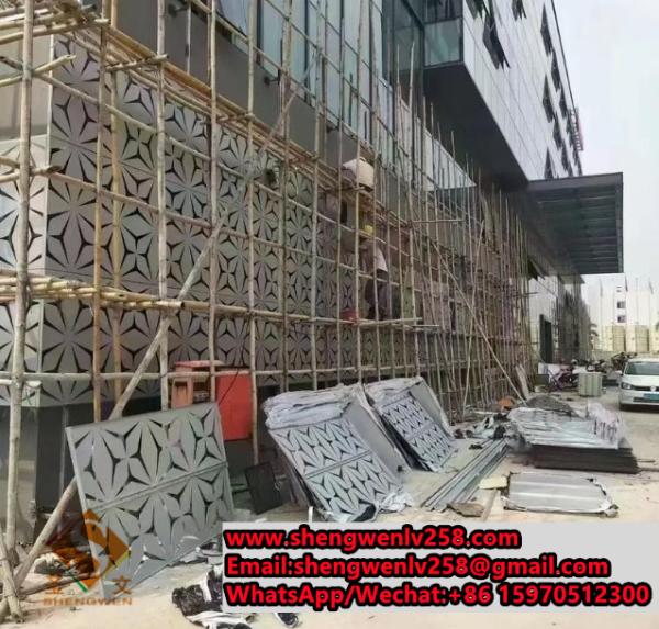 Perforating Aluminum Ceiling Metal Wall Cladding Customized Size Color