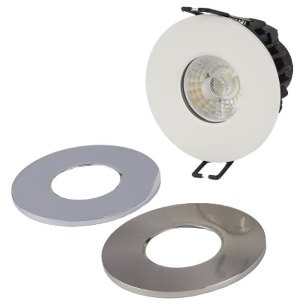 Bezel Interchangeable Fire Rated Downlight 8W 3CCT 3000K-4000K-5000K Changeable