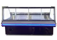 O supermercado fino da mostra da carne indica o carniceiro Equipment Meat Chiller do refrigerador