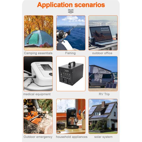 12V 12.4V 45Ah Bateria de íons de sódio 558Wh Garantia de segurança 500W Estação de energia portátil