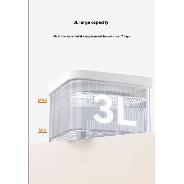 Modern Eco-Friendly Wireless Intelligent Automatic Cat Dog Water Dispenser Solid Pattern Battery Powered Plastic Charge Filter