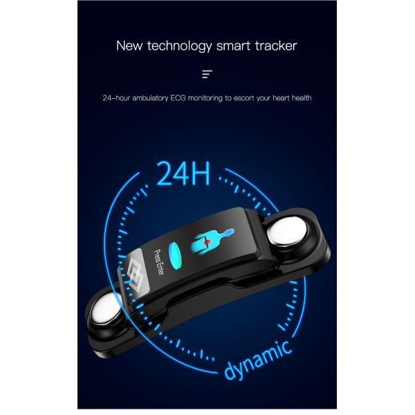 Мужчины Девушки 1,14-дюймовый сенсорный экран Спортивные часы Аккумулятор IP67 Водонепроницаемый