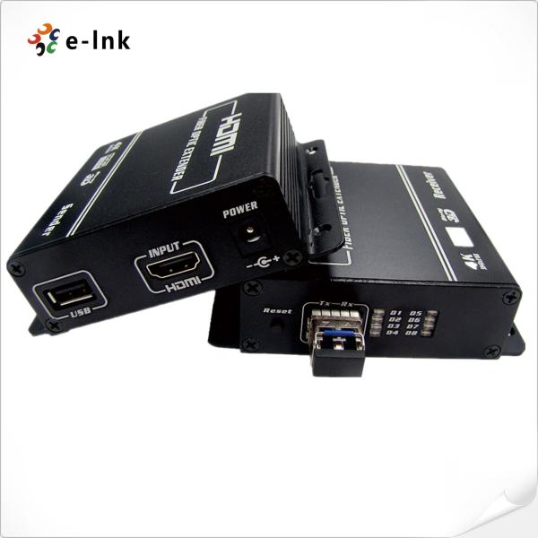 Extensor de fibra óptica HDMI KVM de 1080P