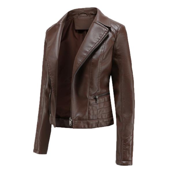 Bolso de couro do revestimento do zíper das senhoras do plutônio do fabricante de roupa S-3XL da quantidade pequena para mulheres