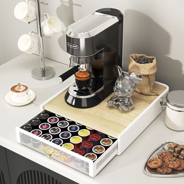 NEW 24 Dolce Gusto Iron Basket Metal Storage Box Rack of Coff Machine Stand Pod Coffee Capsules Storage Bucket Cabinets Drawer