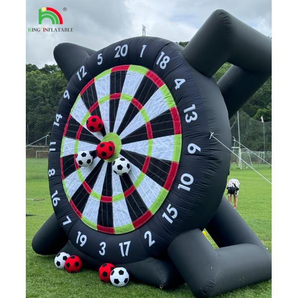 Outdoor Inflatable Soccer Darts Board With 8pcs Soccer Ball 370W Blower Support Frame For Kick Dartboard Sport Game
