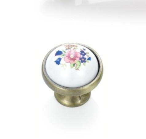 Antique Orchid Door And Cabinet Handles For Bedroom Cabinet / Wardrobe