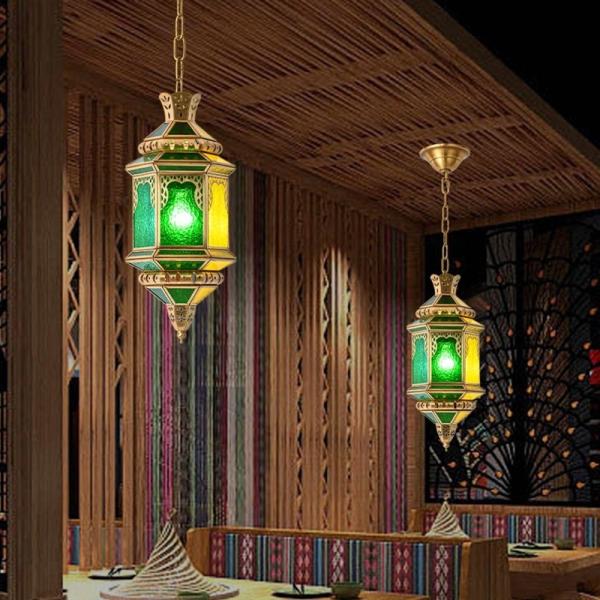 Exotic Middle Antique Copper Chandelier Copper Lantern Pendant Light