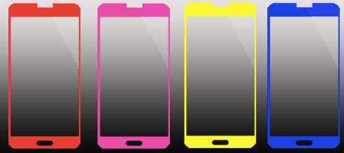 mobile phone Colorful tempered glass screen protector for samsung