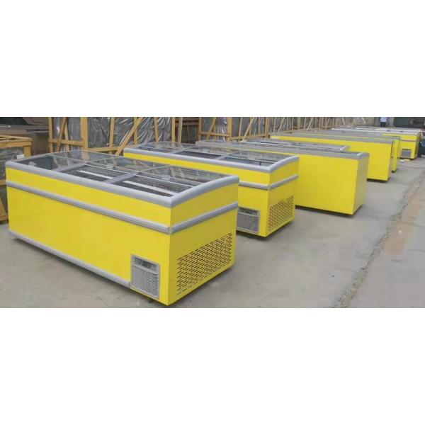 Supermarket frozen food combined island freezer display cabinet