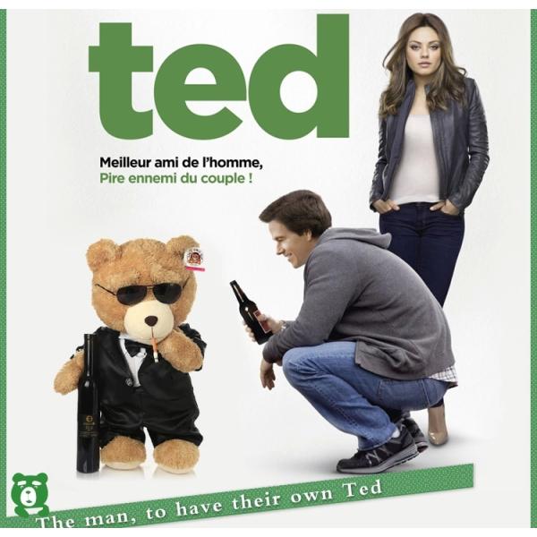 custom black suit bear with cool suit