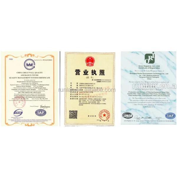 500L-2000L Пропускная способность фильтр для свечей из нержавеющей стали 304/306L для электропластировой промышленности