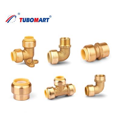 CW617N Pex Push Fittings Livre de Chumbo Push para Conectar Brass Pex Pipe Union