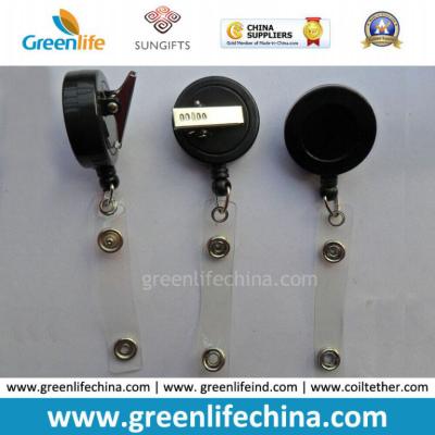Rotating Alligator Clip for Round Flat ID Retractable Badge Holder