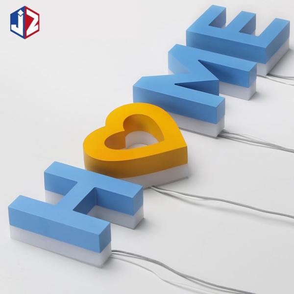 Luminous LED Channel Letter Signs Front Stainless Steel Back Acrylic