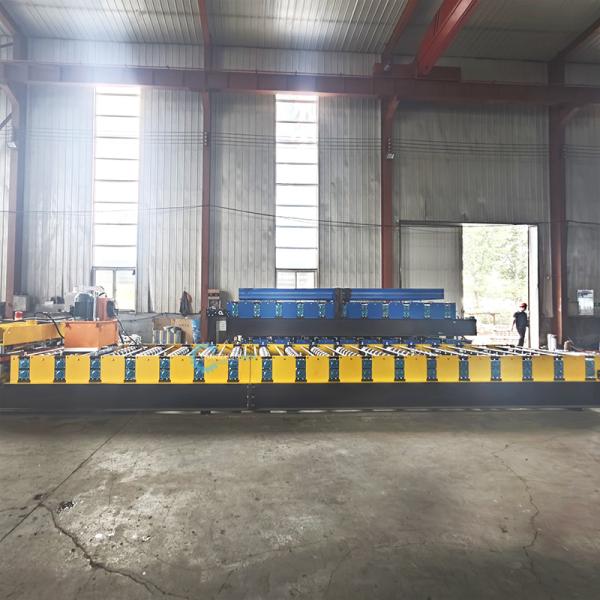 Brazil Material Thickness 0.3-0.8mm Roll Forming Machine Metal Steel Roof Tile Making Hydraulic Cutting