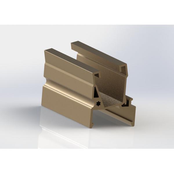 OEM Gold Anodized Industrial Aluminum Profile 6063 Alloy T5 State