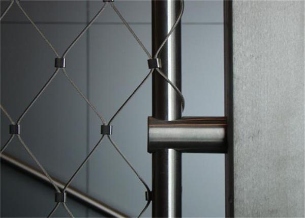 Stainless Steel Wire Rope Ferrule Mesh Black / Silver Excellent Heat Resistance