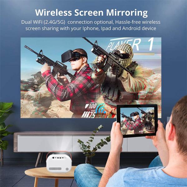Smart Android WIFI Mobile 2K 4K 3D Mini LED Projector 18000 Lumens Short Throw Projector Mobile Phone Projector