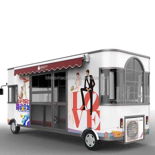 2024 Most Popular Multi-functional Electric Powered Mobile Snack Cart with Customized Size