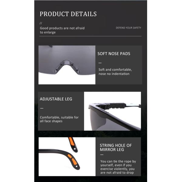 PVC+PC Antifogwork Eye Safety Medical Protective Goggle Eyewear Ultraviolet Light