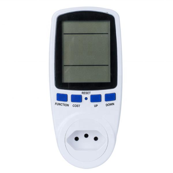 UK/EU Plug Socket Digital Voltage Wattmeter Power Consumption Analyzer Monitor