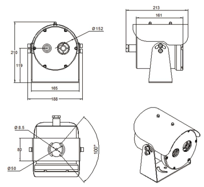 CCS Type Approval SS316L 8MP Dual-Spectrum Bullet Marine CCTV Camera