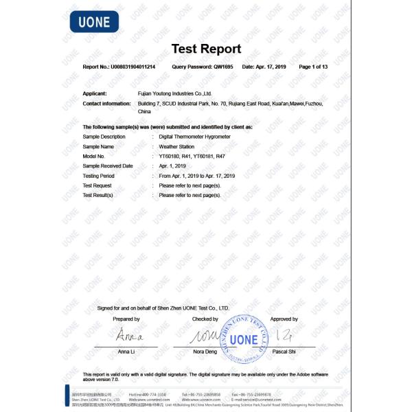 Station météorologique numérique ABS sans fil à l'intérieur et à l'extérieur