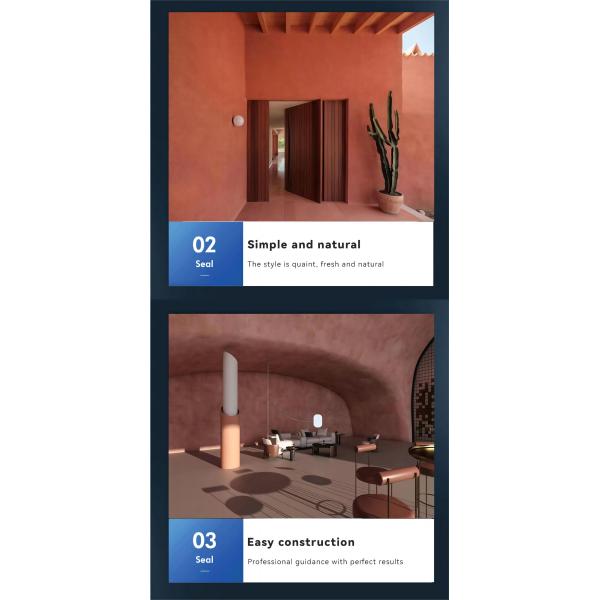 State Powder Coating Custom Natural Pastoral Style Soil Clay Straw Mud Wall Art Paint