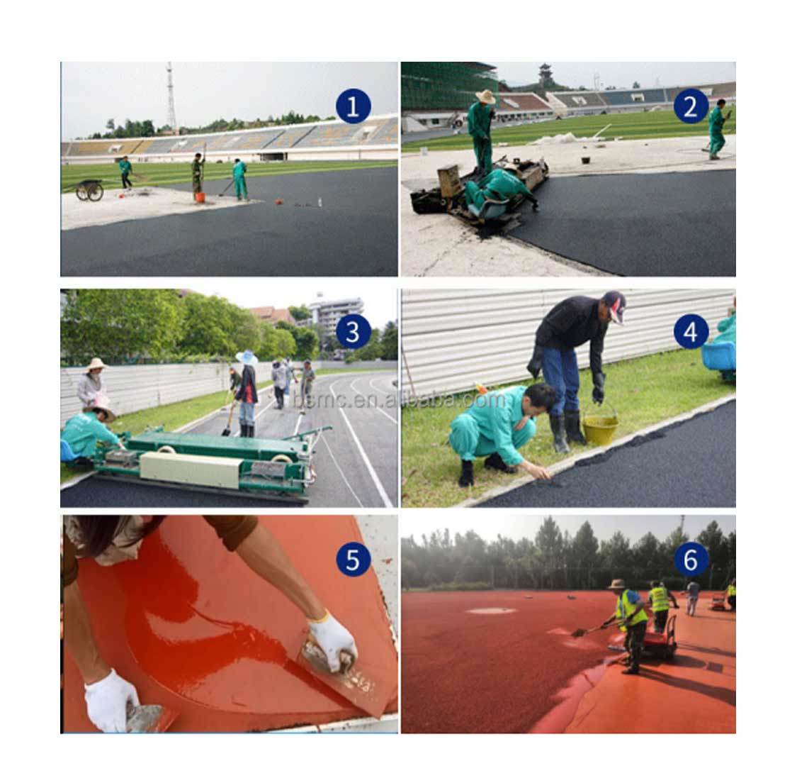 14mm Sandwich System Running Track Material World Athletics Approved Synthetic Surface for School
