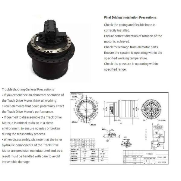PC20-3 Komatsu Mini Excavators Part Travel Motor & Travel Gearbox PC20-3 Final Drive