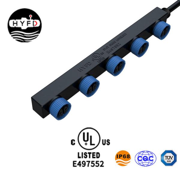 F datilografa à fêmea masculina 2 polos o conector M15 do travamento de parafuso