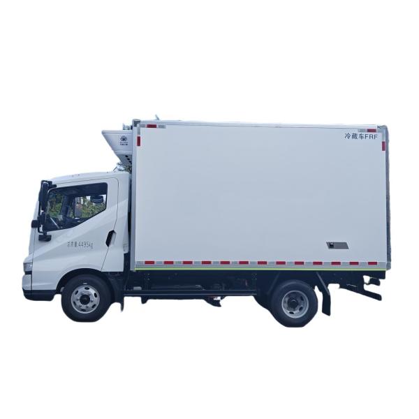 FRP Panels Pure Electric Refrigerated Box Truck With Side Door Refrigerator Cargo Truck