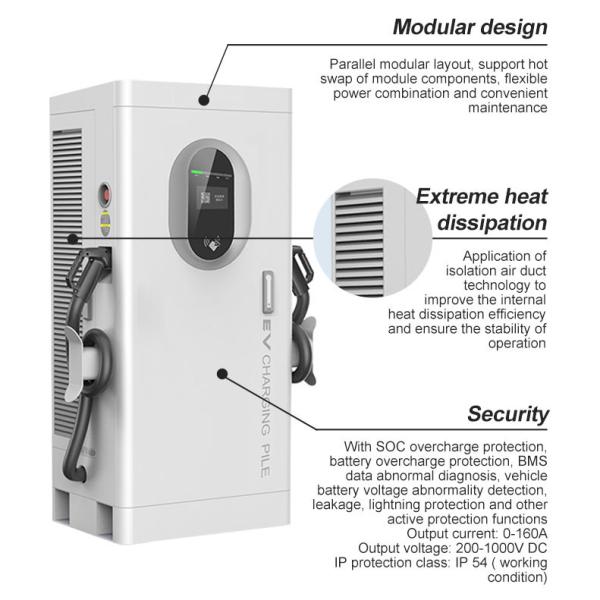 High Power Output DC EV Charger CCS2 Fast Charging Station 0-250A 120kW