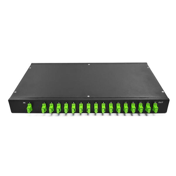 diviseur optique 1U de fibre de bâti de support de 1x16 2x16 division uniforme de puissance de boîte en métal de 19 pouces