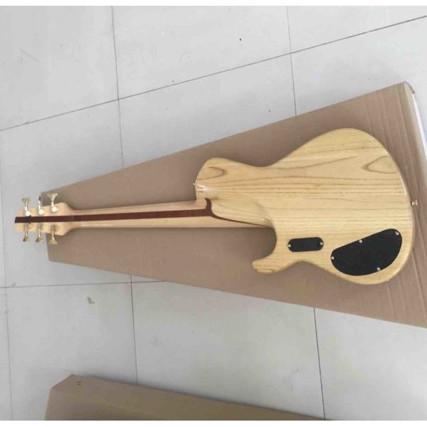 Custom Burst Maple Top 6 Strings Bass Guitar Neck Through Body Ebony Fingerboard Active Pickups Electric Bass